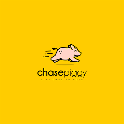 chasepiggy animal animation design flat flat icon flat ui illustration logo pig running vector