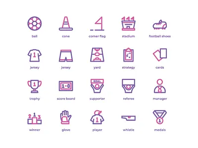 Football Icon application design football icon line ui web