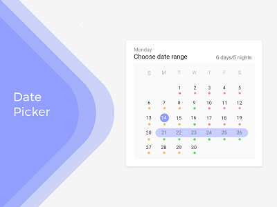 Date Picker / DailyUI challenge #80 adobe adobexd datepicker designer ui design