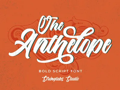 The Anthelope - Retro Bold Script Font 80s bold calligraphy classic cursive groovy handdrawn handlettering hipster lettering retro script sporty typeface vintage