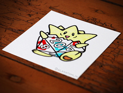 Togepi D20 alana tomlin alanatomlin american traditional d20 dungeons and dragons pokemon tattoo togepi traditional tattoo