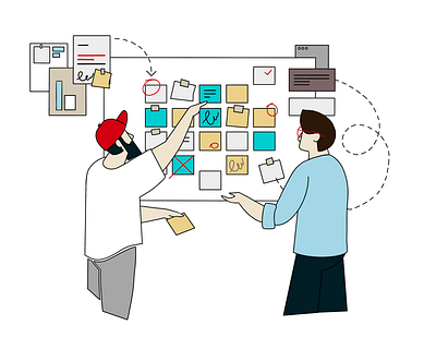 Flat illustration illustraion procreate