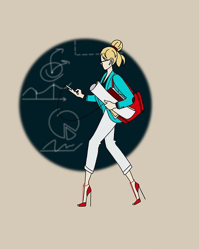 Flat illustration art illustration student