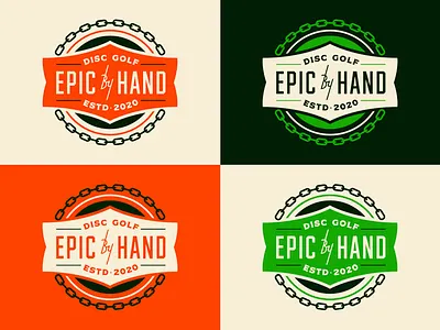 Inside the Circle badge branding disc golf typography vector