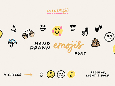 CuteEmoji hand drawn emojis font