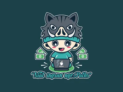 Nge-paths on dribbble..!! baby brand identity cartoon character creative cute design designer funny graphic design icon icons illustration illustrator logo logotype mascot skecth vector working