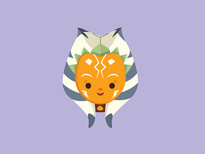 Ahsoka ahsoka tano character design clone wars cute illustration jerrod maruyama jmaruyama kawaii star wars vector