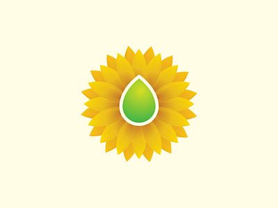 Sun Flower Oil abstract logo branding design flower green illustration logo oil sun vector