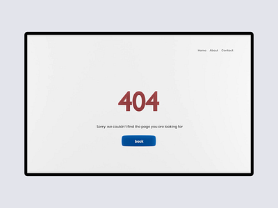 3D 404 Page 3d 404 error 404 not found 404page animation blender concept ui user interface