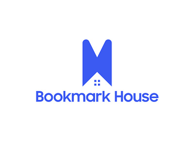 Bookmark House Logo blue bookmark brand brand identity branding design epjm house indonesia logo logo design shape student work surabaya