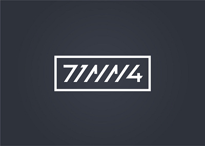 71MM4 fitness logotype modern typogaphy wordmark