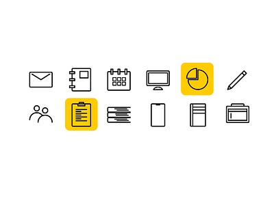 Productivity Icon Pack app business clock design flat icon illustration management productivity time ui ux vector web work