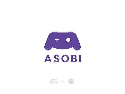 Asobi Gaming Logo brand identity branding buttons creative logo eyes face friendly fun gamer gaming japanese joystick logo logo design mark playful playfull playstation purple wink