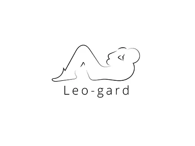 leo gard branding design flat illustration logo minimal vector