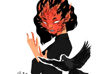 Curses crow digitalart illustration indonesia designer