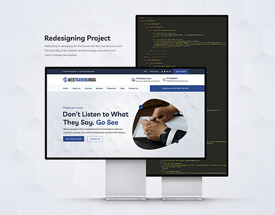 Web Training India design flat project redesigning training typography ui ux web website website design