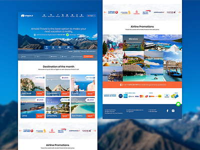 Arnold travels | landing page airplane booking cars fly holidays hotels rooms sky ticket offers tickets tour tourism travel travel agency trip vocations