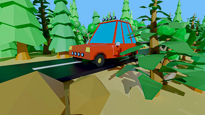 Red Caru 3d art deepak 96mill lowpoly