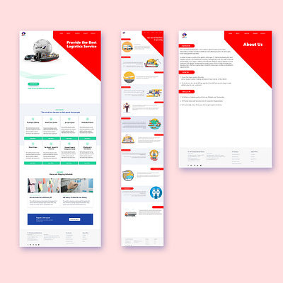 UI Design / Landing Page For Logistics Company design illustration landingpage ui userinterface ux website design