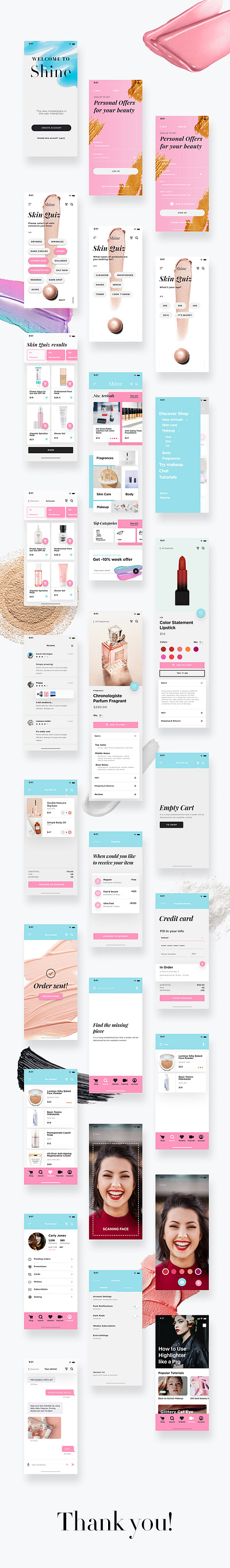 UX/UI Beauty App app design beauty ui ux