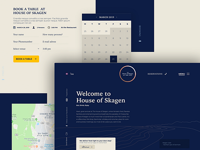 The House of Skagen Restaurant - Mockup adobexd booking denmark design food restaurant skagen ui web