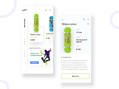 Skateboard Store app challenge dailyui design dribbble interaction minimal photoshop skateboard skateboards sketch ui ux