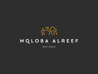 Mqloba Alreef animal arabic camel icon logo mark restaurant shepherd symbol traditional