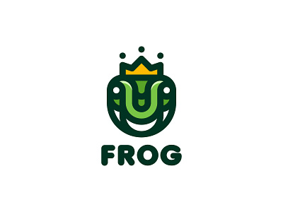 Frog Logo brand branding crown fairy tale frog illustration king label lastspark legend line logo logotype magic mark myth outline prince princess