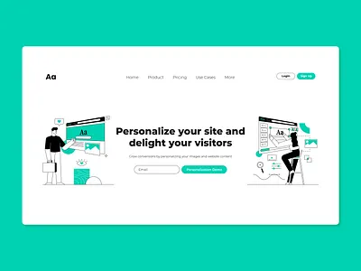 Personalize Website abstract concept creative design illustration latest minimal ui ux vector