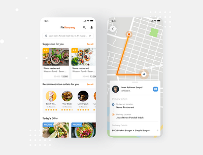 Food Delivery Exploration app dasboard design graphic icon ios minimal ui ux vector web