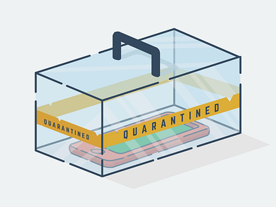 Quarantined!! colours corona design designer flatvector icon icontopia illustration isometric logo quarantine vector