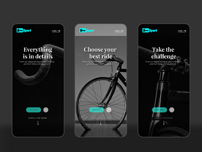 Bike Product - Mobile Landing Pages app app design application bicycles bike bikes bikestore custom ecommerce design estore landing mobile mobile ui product ride shot sport uiux web website