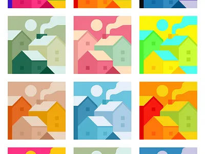 Diserepancy in Colorful Language design graphic illustration magicvoxel minimal vector