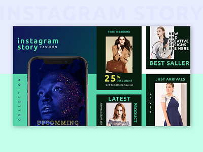 Fashion Instagram Story Templete branding design ecommerce ecommerce shop online online shop shop social store stories ui ux web design