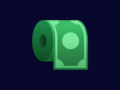 Shitty Money 💩 corona currency design gradient illustration money toiletpaper vector