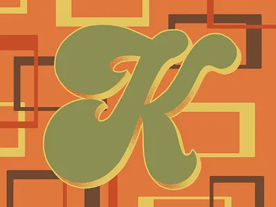 36 Days of Type K 36daysoftype 36daysoftype07 70sdesign 70sscript graphic designer hand drawn type hand lettering illustration illustrator lettering script lettering typography