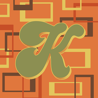 36 Days of Type K 36daysoftype 36daysoftype07 70sdesign 70sscript graphic designer hand drawn type hand lettering illustration illustrator lettering script lettering typography