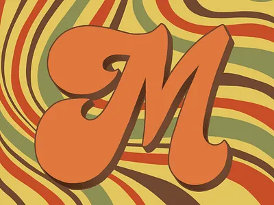 36 Days of Type M 36daysoftype 70sdesign 70sscript graphic designer hand drawn type hand lettering illustration illustrator lettering script lettering typography
