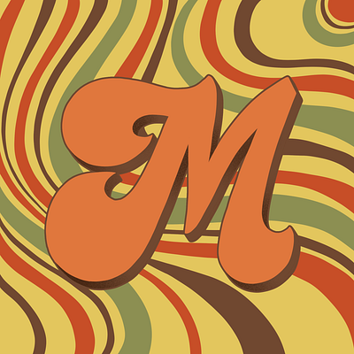 36 Days of Type M 36daysoftype 70sdesign 70sscript graphic designer hand drawn type hand lettering illustration illustrator lettering script lettering typography