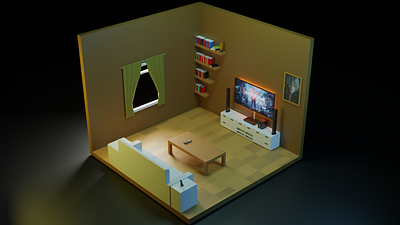 Low Poly Isometric Living Room 3dconceptart 3dillustrationroom 3droomdesign b3dlowpolydesign b3droomillustration blenderlowpolydesign blenderlowpolyillustrations isometricroom isometricroom3dconcept isometricroom3dillustration isometricroomdesign livingroominterior lowpolyinteriorillustrations lowpolyroom