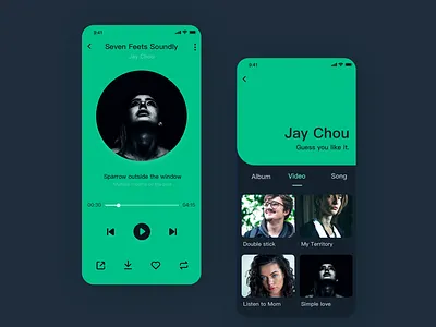 Try Music App app，ui，interface，photoshop，music