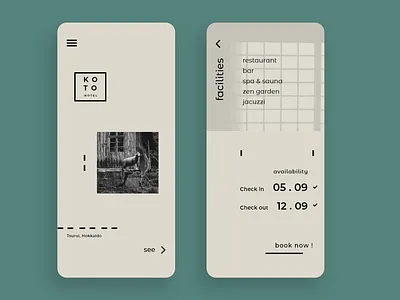 Daily Ui Challenge #67 - Hotel Booking app app design booking challenge daily dailyui design hotel japan travel ui