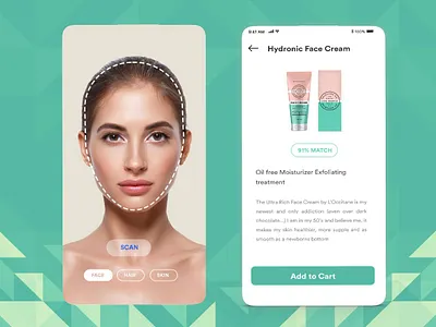 AR Assited Skincare app android app app development b2cinfosolutions skincareapp ui ux