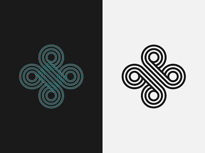 Logomark Guidelines abstract shape celtic celtic knot diamond drone four geometric guidelines guides logodesign logomark marks minimalist octopus round logo smart startup symetric symetry tech