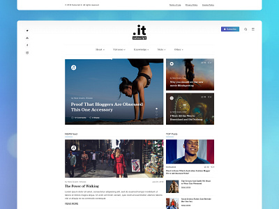 Subscript.it articles blog new news sidebar slider topics web design website design white