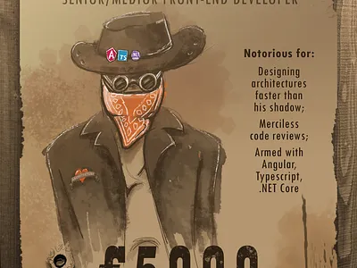 Wanted: developer bounty campaign developer index hospitality systems mugshot poster sheriff sketch wanted wild west