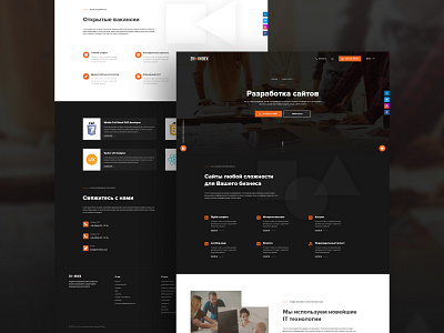 Web Design For IT Company back company dark development homepage landing trend ui ui design web design webdesign