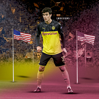 Giovanni Reyna - Borussia Dortmund bundesliga bvb design dortmund fifa fifa 20 football football club football design football edit footballer gfx illustration lionel messi photoshop poster soccer edit wallpaper