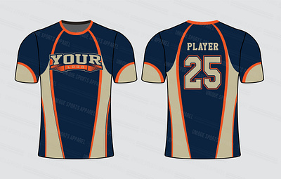 Parallel Stripe Sports Jersey Mockup casual fashion football illustration jersey layout mockup number pattern player shirt soccer sport style team template texture uniform vector wear