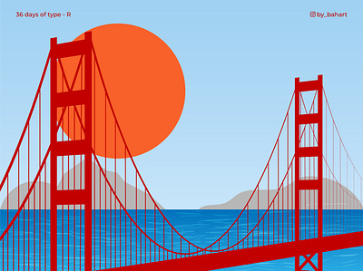 36 Days of Type | Letter R 36daysletterr 36daysletterr 36daysoftype 36daysoftype07 36daysr adobeillustrator artwork artworks goldengatebridge goldengateillustration goldengateillustration graphicdesign sanfrancisco